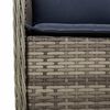 vidaXL 7 Piece Garden Dining Set with Cushions Grey Poly Rattan