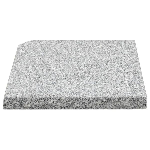 vidaXL Umbrella Weight Plates 4 pcs Grey Granite Square 100 kg