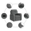 vidaXL Recliner Chair Dark Grey Fabric