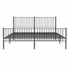 vidaXL Metal Bed Frame without Mattress with Footboard Black 193x203cm