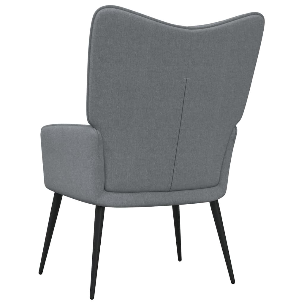 vidaXL Relaxing Chair Light Grey Fabric