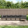 vidaXL 6 Piece Garden Lounge Set with Cushions Anthracite Poly Rattan