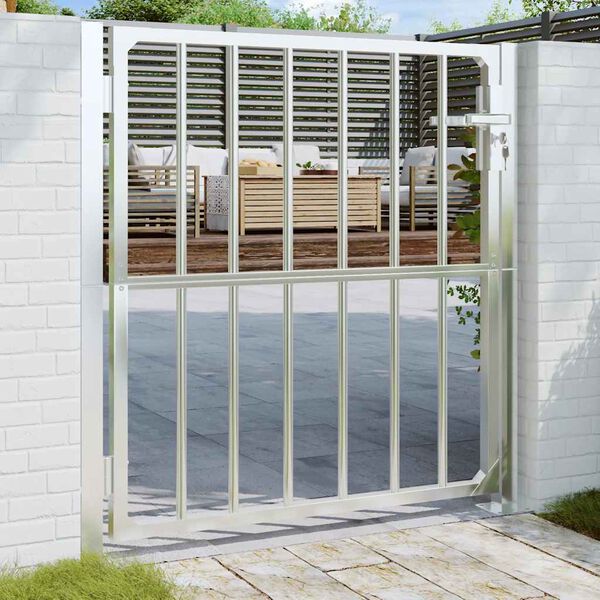 vidaXL Garden Gate 85x95 cm Stainless Steel