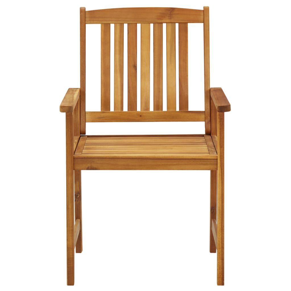 vidaXL Garden Chairs with Cushions 4 pcs Solid Acacia Wood