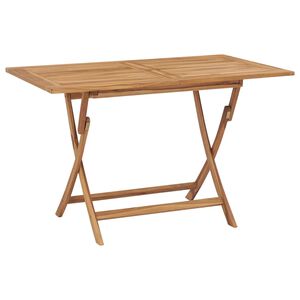 vidaXL Folding Garden Table 120x70x75 cm Solid Teak Wood
