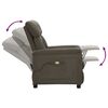 vidaXL Electric Massage Chair Dark Grey Faux Suede Leather