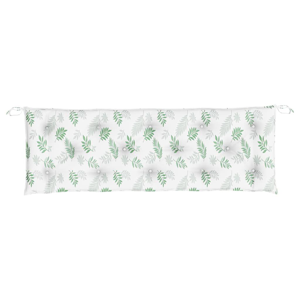 vidaXL Garden Bench Cushions 2 pcs Leaf Pattern 150x50x7 cm Fabric