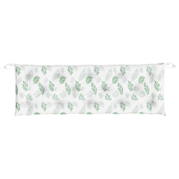 vidaXL Garden Bench Cushions 2 pcs Leaf Pattern 150x50x7 cm Fabric