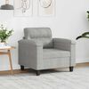 vidaXL Sofa Chair Light Grey 60 cm Microfibre Fabric