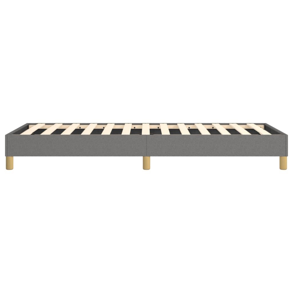 vidaXL Bed Frame without Mattress Dark Grey Twin Fabric (US Only)