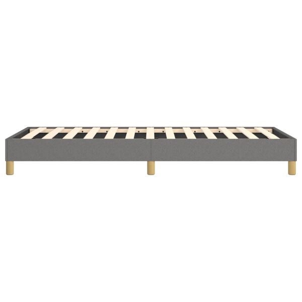 vidaXL Bed Frame without Mattress Dark Grey Twin Fabric (US Only)