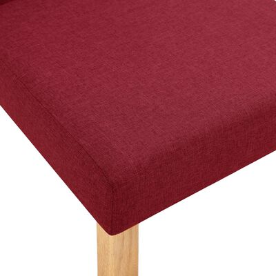 vidaXL Dining Chairs 2 pcs Wine Red Fabric