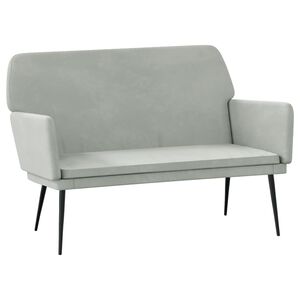 vidaXL Bench Light Grey 108x79x79 cm Velvet