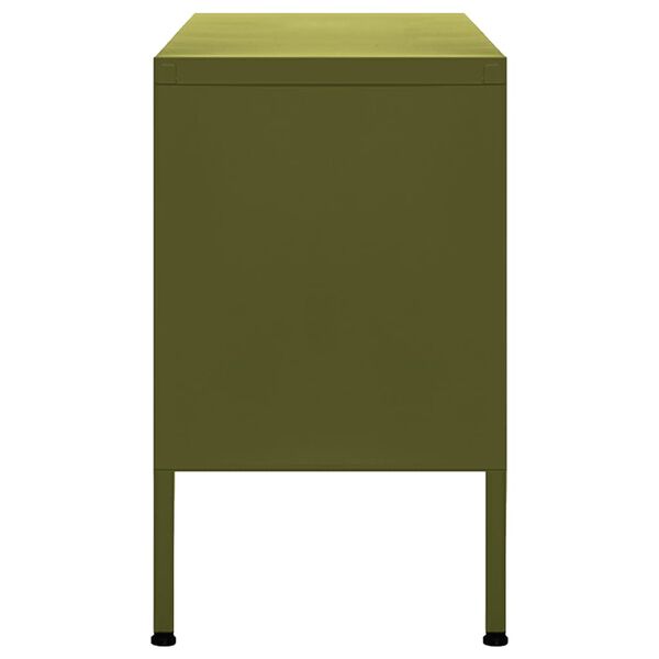 vidaXL TV Cabinet Olive Green 105x35x50 cm Steel