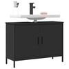 vidaXL Bathroom Sink Cabinet Black 80x30x60 cm Engineered Wood