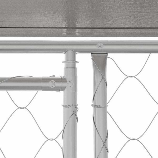 Dog Cage Silver 800 x 200 x 256 cm Galvanised Steel