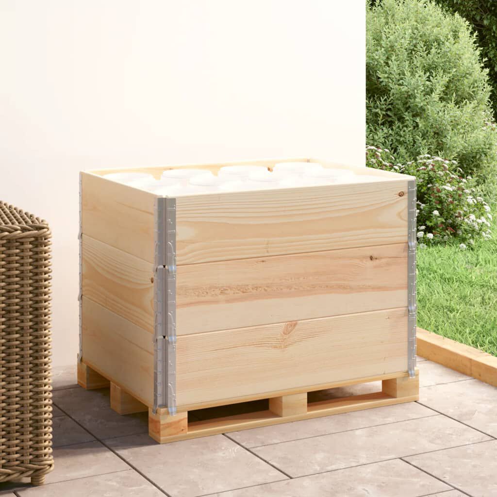 vidaXL Pallet Collars 3 pcs 60x80 cm Solid Pine Wood