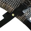 vidaXL Relaxing Chair Black Natural Kubu Rattan and Solid Mahogany Wood