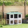vidaXL Animal Rabbit Cage Double Floor Wood