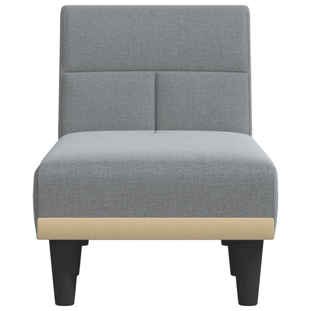 vidaXL Chaise Longue Light Grey Fabric