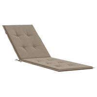 vidaXL Deck Chair Cushion Taupe (75+105)x50x3 cm