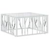 vidaXL Coffee Table 80x80x40 cm Stainless Steel and Glass