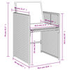 vidaXL Garden Chairs with Cushions 4 pcs Grey Poly Rattan