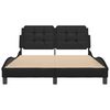vidaXL Bed Frame without Mattress "Zadar" Black 137x190 cm Faux Leather