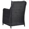 vidaXL 7 Piece Garden Dining Set Black