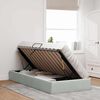 vidaXL Storage Bed with Mattress Light Grey 100 x 190 cm Velvet