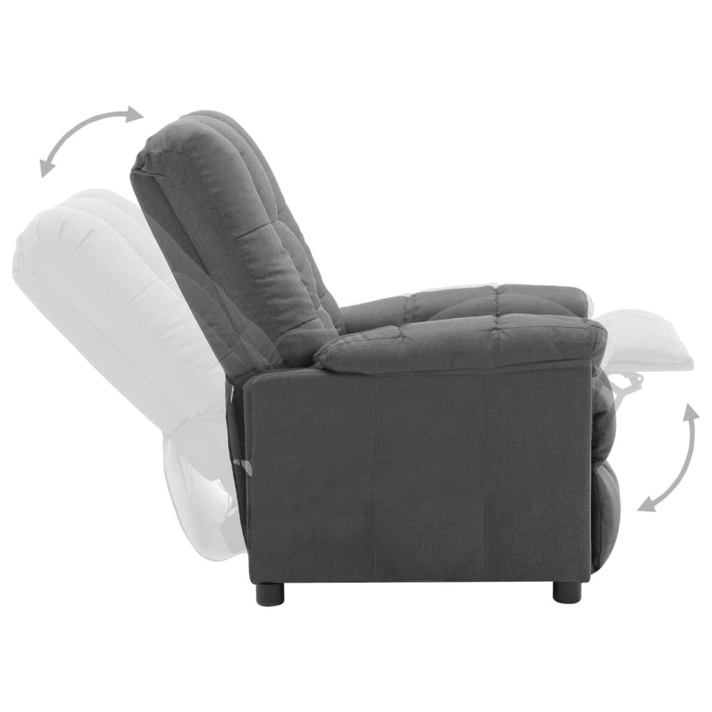 vidaXL Electric Recliner Chair Light Grey Fabric