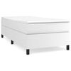 vidaXL Box Spring Bed Frame White Twin XL Faux Leather