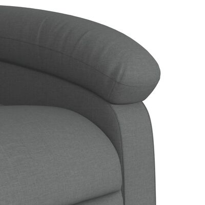 vidaXL Recliner Chair Dark Grey Fabric