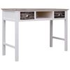 vidaXL Writing Desk Brown 110x45x76 cm Wood