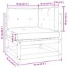 vidaXL Garden Corner Sofa with Grey Cushions Solid Pinewood