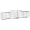 vidaXL Arched Gabion Baskets 3 pcs 300x50x60/80 cm Galvanised Iron