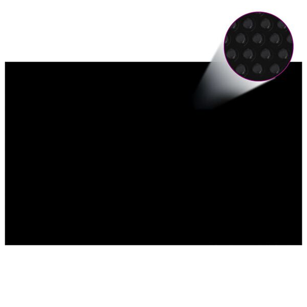 vidaXL Floating PE Solar Pool Film 260x160 cm Black and Blue