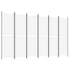 vidaXL 6-Panel Room Divider White 300x180 cm Fabric