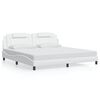 vidaXL Bed Frame "Viana" with LED without Mattress White 193x203 cm