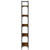 vidaXL Bookshelf 5-Tier Smoked Oak 60.5x24x166.5 cm Engineered Wood