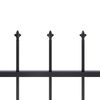 vidaXL Garden Fence with Spear Top Steel 1426x150 cm Black