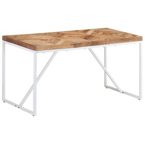 vidaXL Dining Table 140x70x76 cm Solid Acacia and Mango Wood