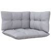 vidaXL 7 Piece Garden Lounge Set with Grey Cushions Pinewood