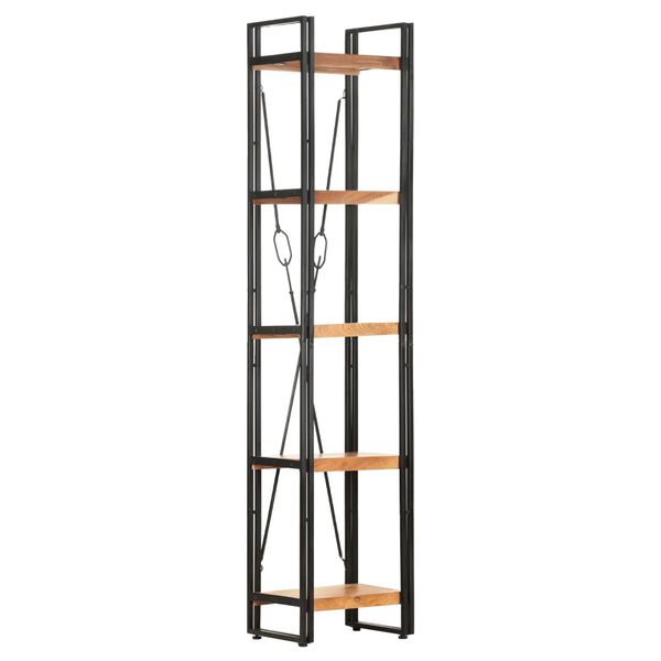 vidaXL 5-Tier Bookcase 40x30x180 cm Solid Acacia Wood