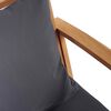 vidaXL Chair with Cushion 2 pcs Brown and Dark Grey 65 x 60 x 76.5 cm