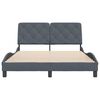 vidaXL Bed Frame without Mattress Dark Grey 137x190 cm Velvet