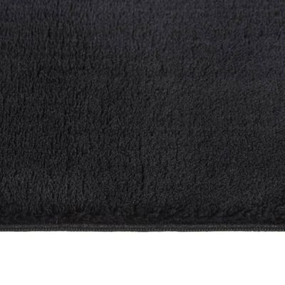 vidaXL Washable Rug Soft Shaggy 160x230 cm Anti Slip Black