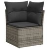 vidaXL 13 Piece Garden Sofa Set with Cushions Grey Poly Rattan