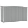 vidaXL Wall-mounted Garden Shed Grey 118x288x178 cm Galvanised Steel