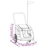 vidaXL Pet Bike Trailer Grey Oxford Fabric and Iron